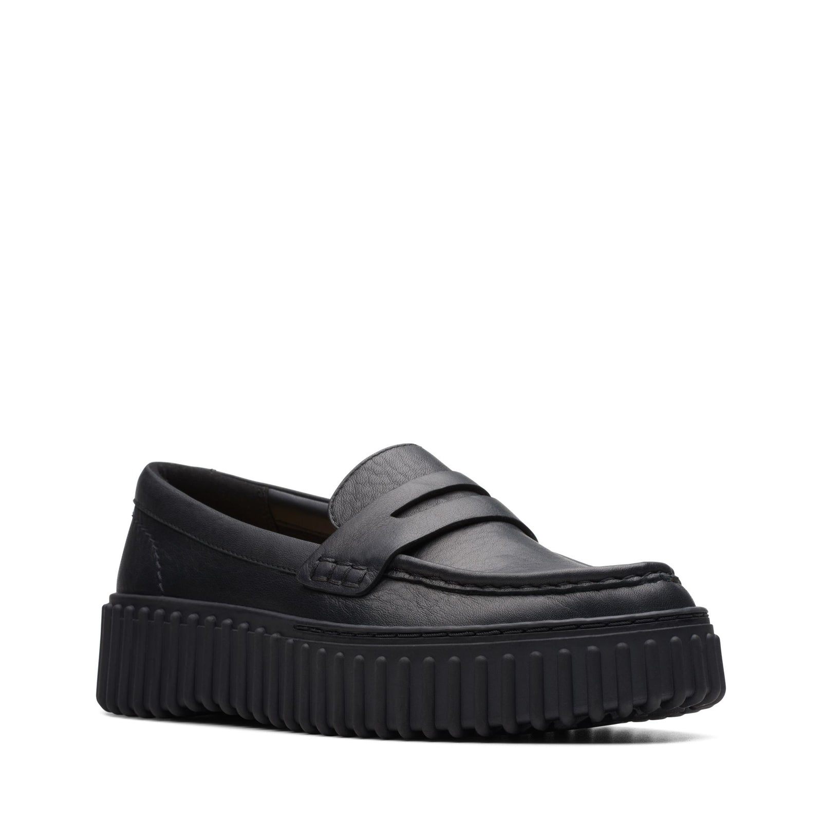 Clarks Women's Torhill Penny Black Leather 26174870