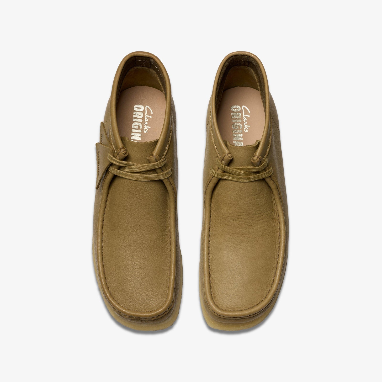 Clarks Men's Wallabee Boot Dark Olive Leather 26180690