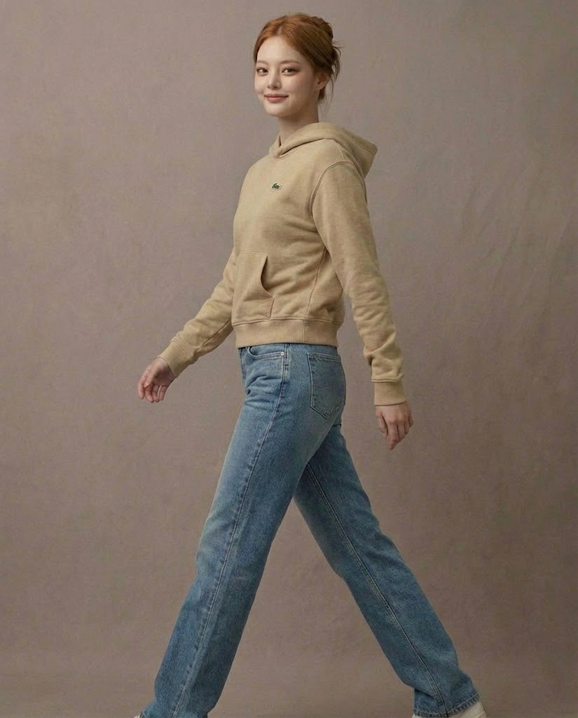 Lacoste Kids Kangaroo Pocket Fleece Hoodie Beige 947028 02S