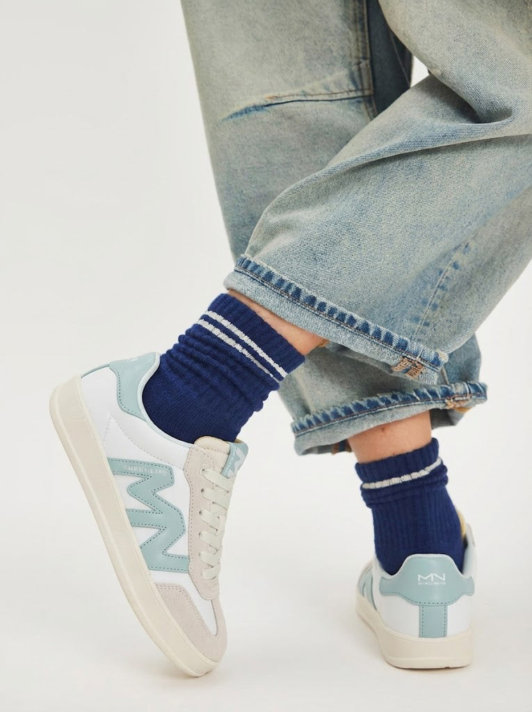 Skechers Womens Mark Nason New Wave Cup The Rally White/Blue 177677 WBLU