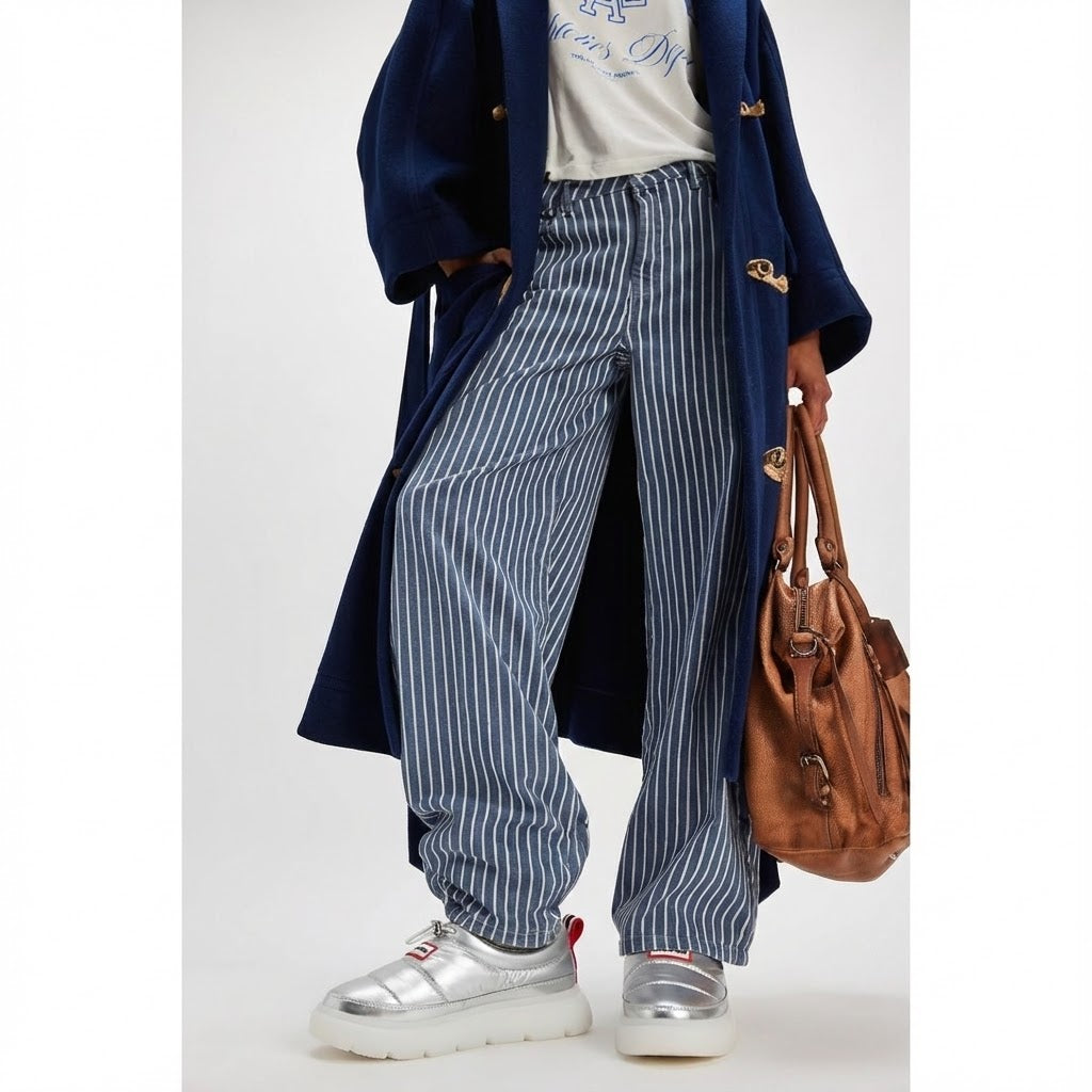 Hunter Womens Madi Insulated Water Resistant Slip-on Mules Shoes Silver HWMADI4 040