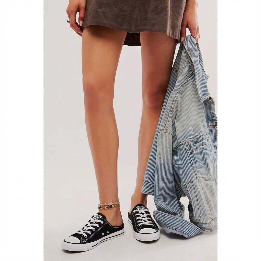 Converse Women's Chuck Taylor All Star Dainty Mule Slip Black/Black/White 567945F 001