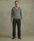 Tommy Hilfiger Men's Murray Cricket Sweater Grey Heather 78J3975 022