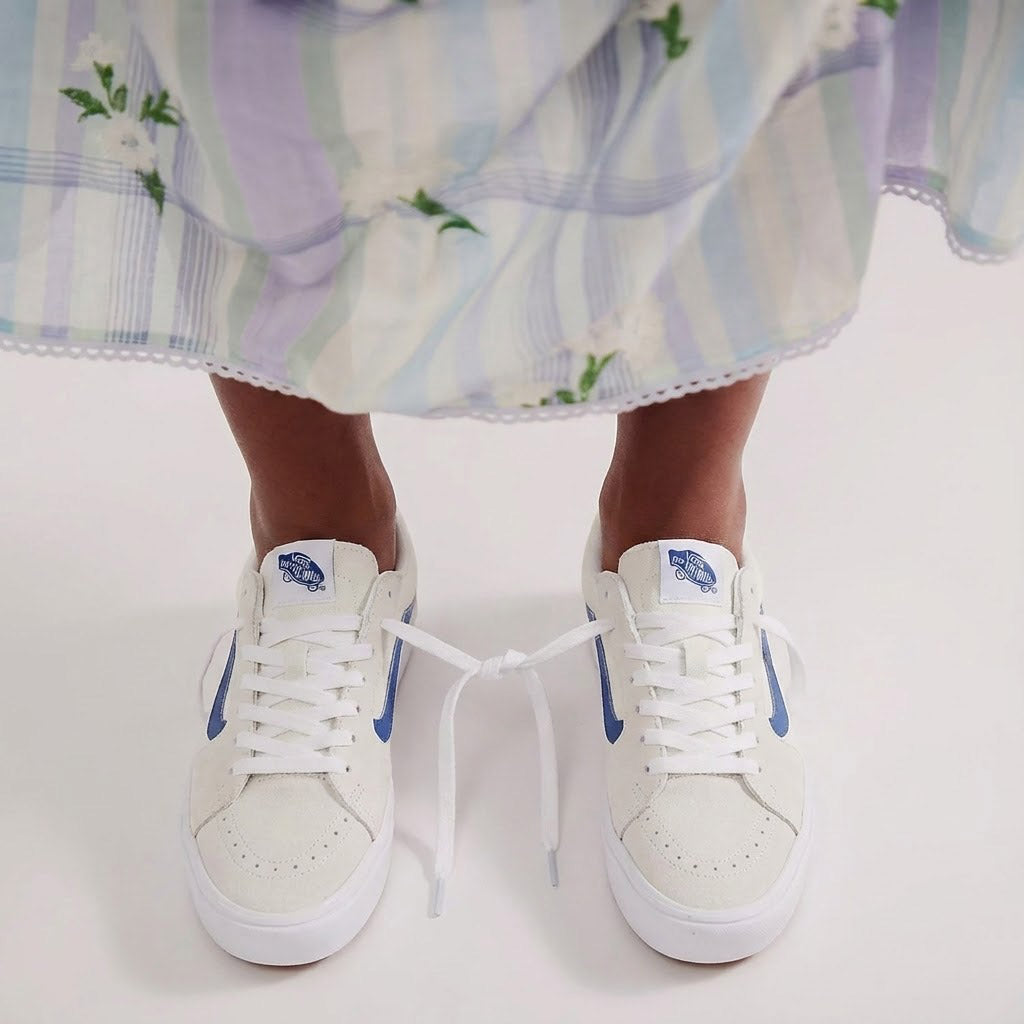 Vans ComfyCush SK8 Low Retro Rec Blanc/True Blue VN0A4UVC1SL