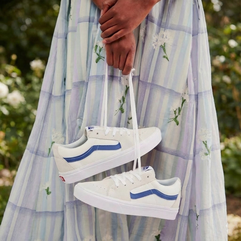 Vans ComfyCush SK8 Low Retro Rec Blanc/True Blue VN0A4UVC1SL