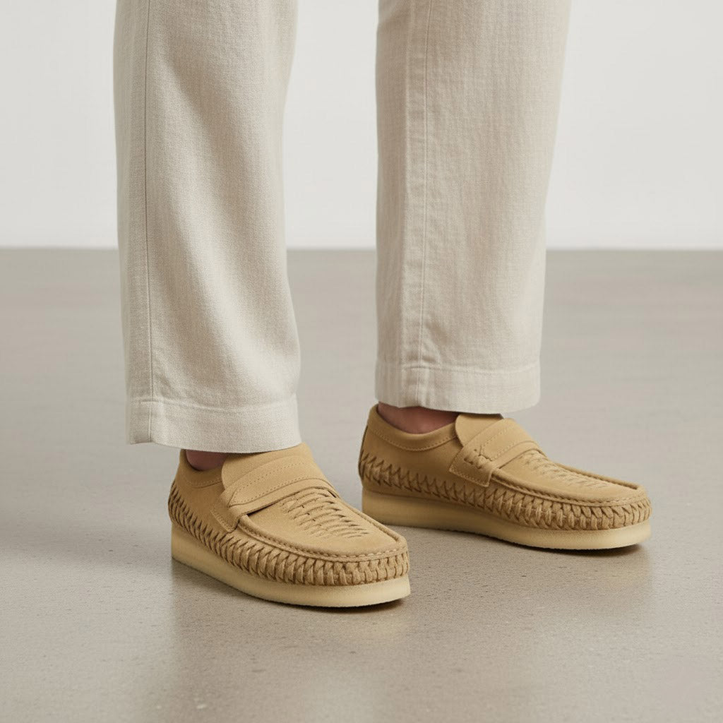 Clarks Men's WBLoafer Weave Maple Suede 26176534