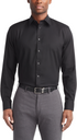 Calvin Klein Mens Steel Stretch Regular Fit Non-Iron Dress Shirt Black 33K4080-7SP