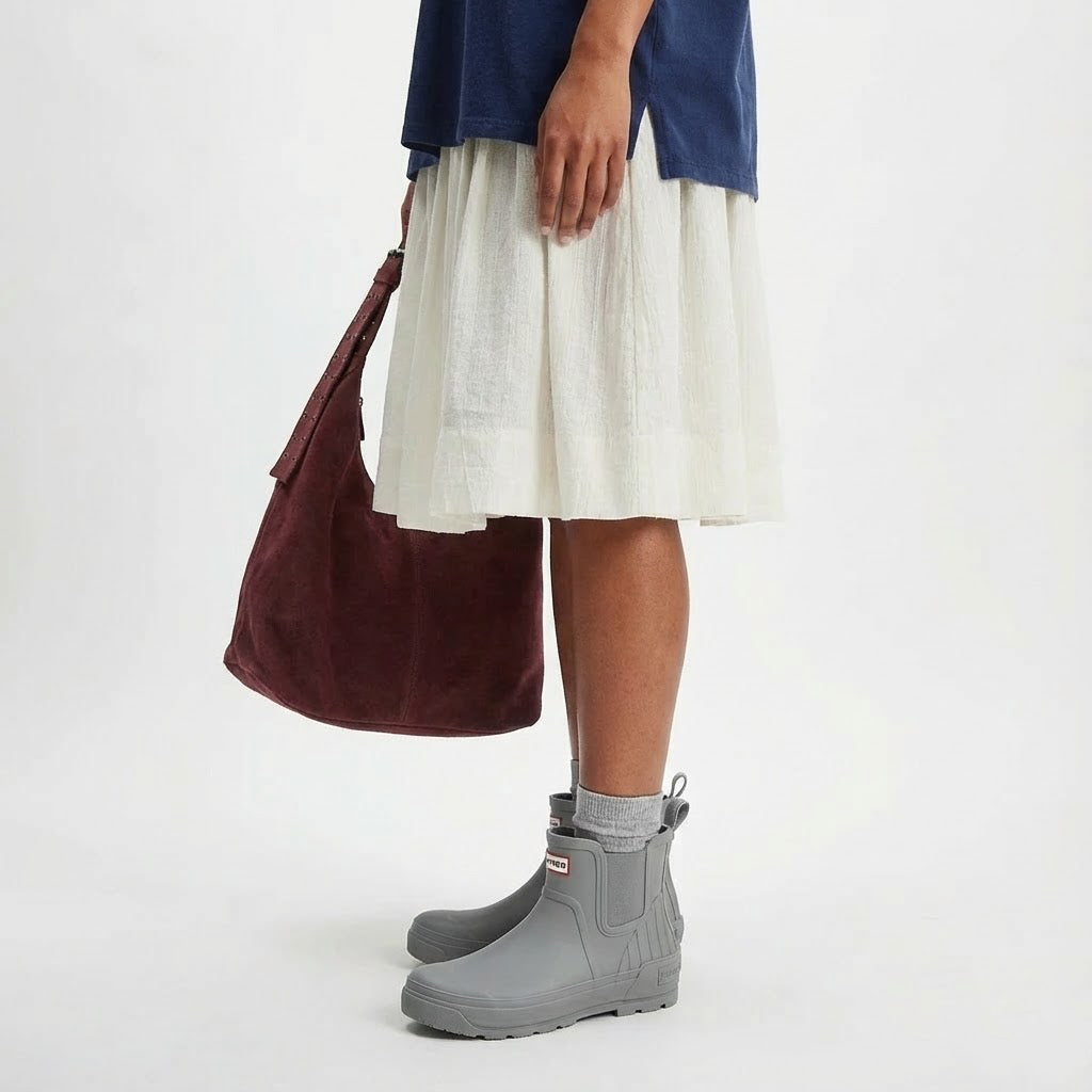 Hunter Women's Wales Waterproof Rain Booties Light Gray HWWALES 051