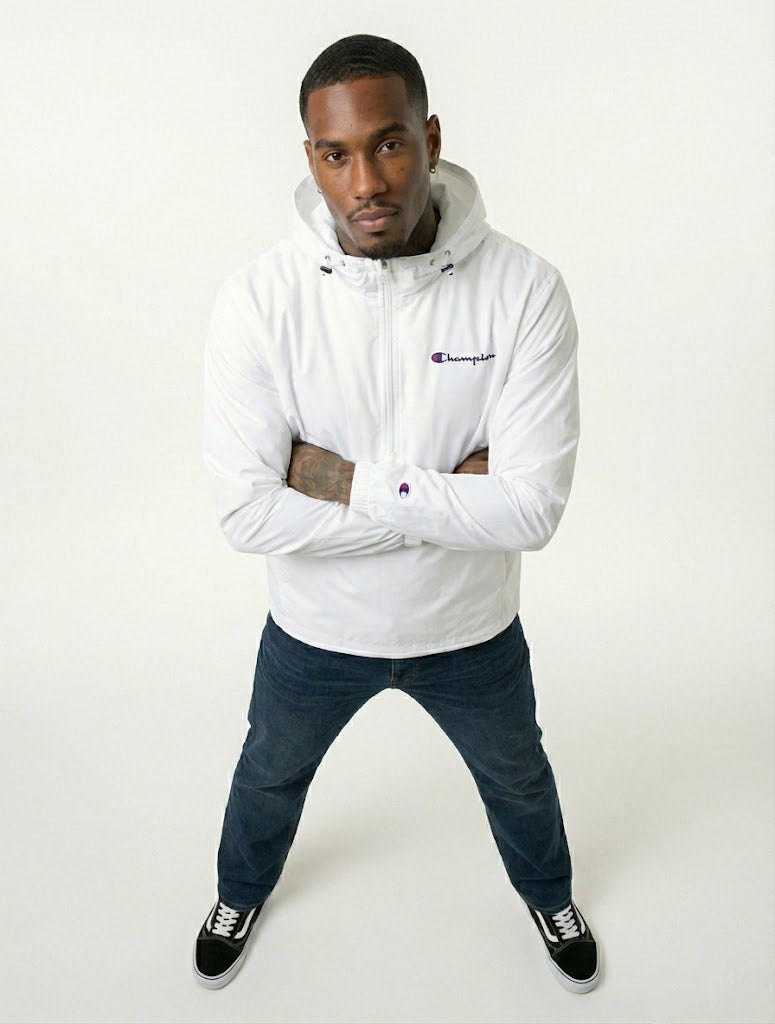 Champion Men's Packable Jacket White V1012 549369 045