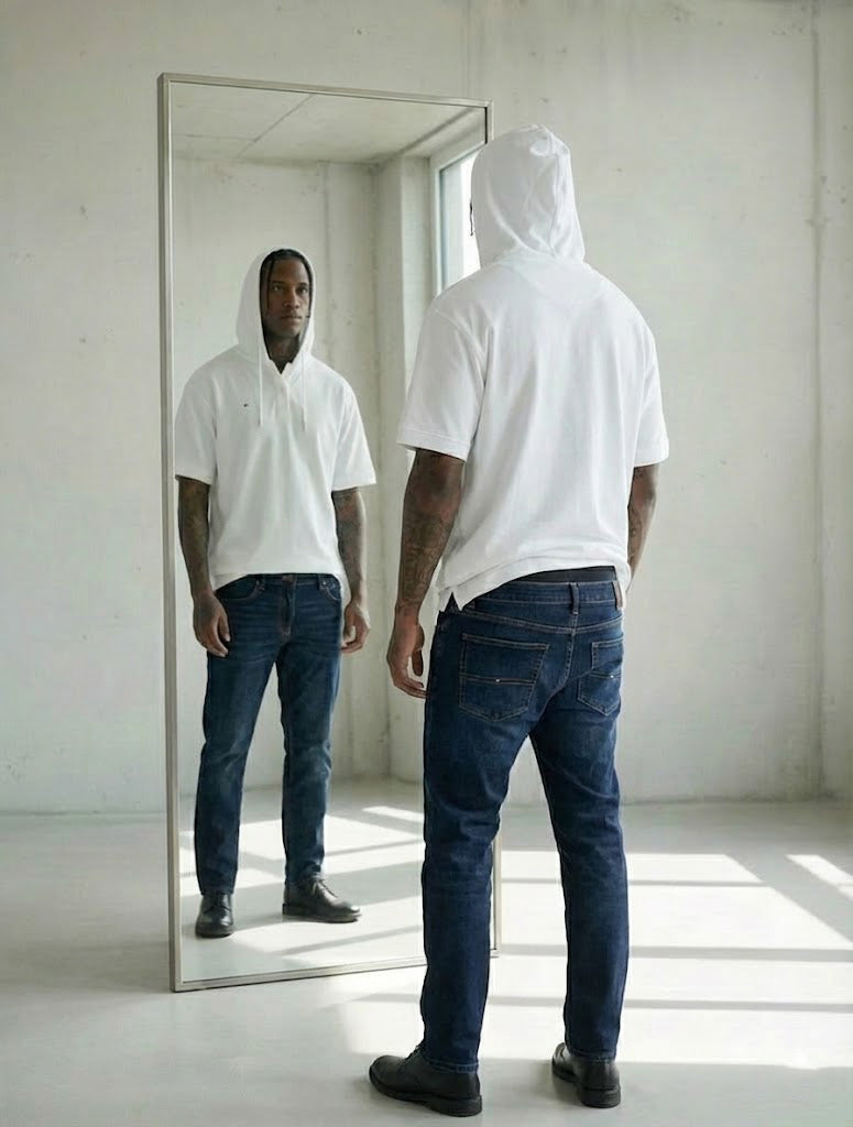 Tommy Hilfiger Mens Regular Fit Artie Hooded Polo Bright White 78J4757 110