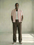 Tommy Hilfiger Men's  Striped Stripe RF Short Sleeve Shirt Peach/Stripe MW31762 972