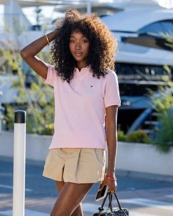 Tommy Hilfiger Men's Richard Short Sleeve Polo Cf Pink Dust 78J8750 691