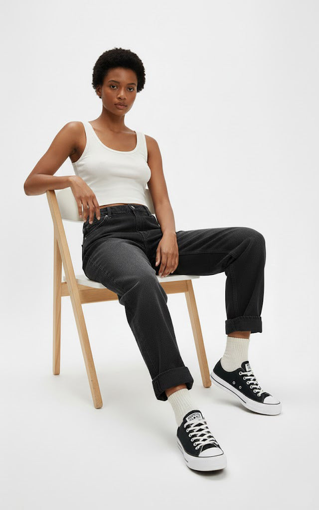 Converse Women's Chuck Taylor All Star Platform Low Top Black/White/White 560250C