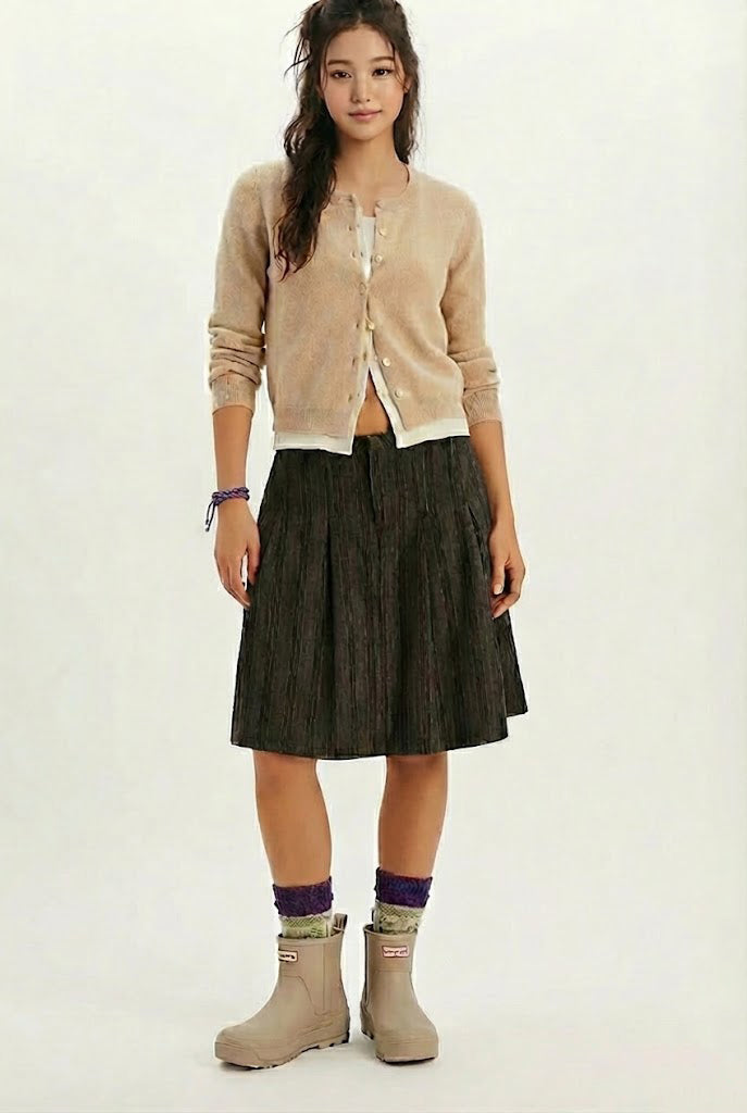 Hunter Women's Wales Waterproof Rain Booties Light Natural HWWALES 110