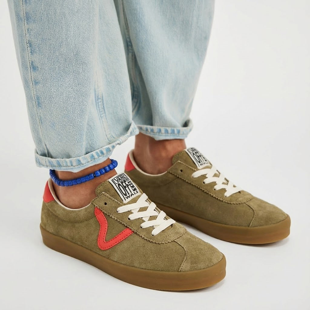 Vans Sport Low Shoe Gum Pop Olive / Red VN000CTDBIS