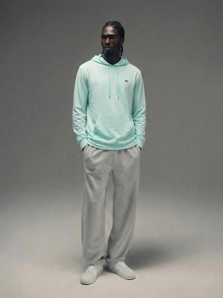 Lacoste Mens Hooded Cotton Jersey Sweatshirt Turquoise TH9349 NRE