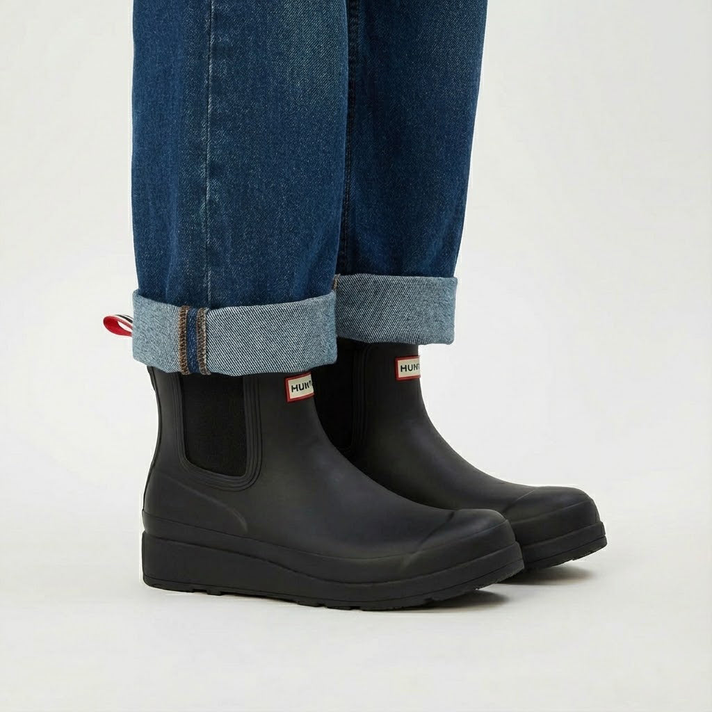 Hunter Women's Play Short Rain Boots Black WFS2020RMA BLK