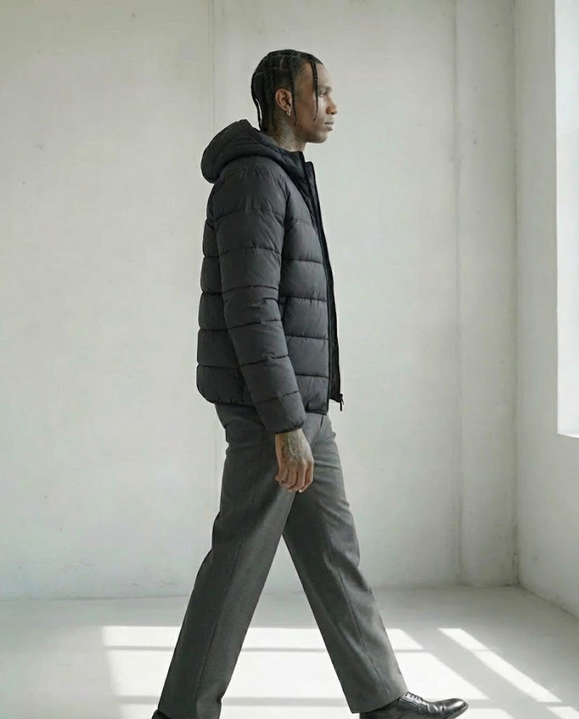 Lacoste Men’s Water-Repellent Quilted Puffer Jacket Black / Black BH6763-51 C31