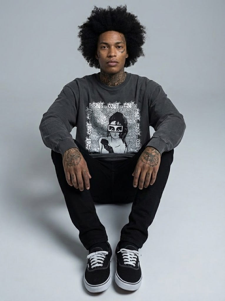 Obey Mens Obey Shojo T-Shirt Off Black 167103113