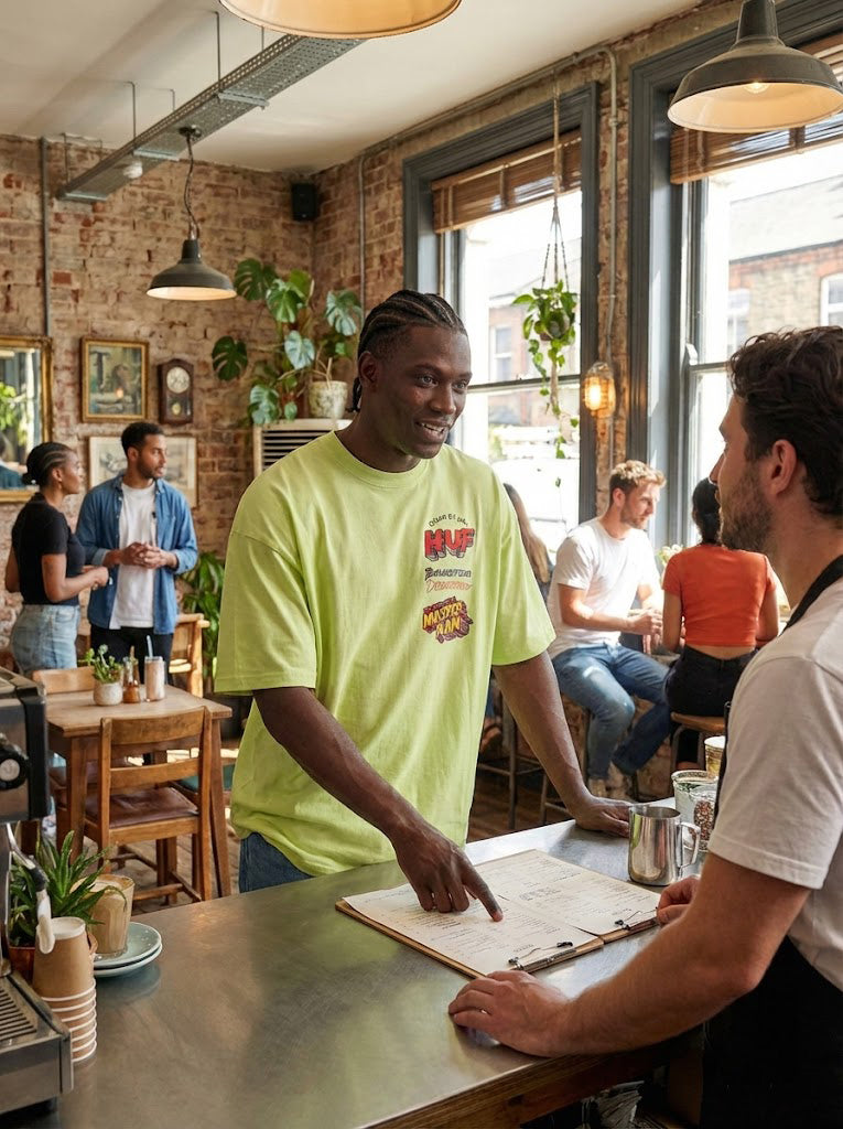 HUF Master Plan Short Sleeves T-Shirt Lime TS01942