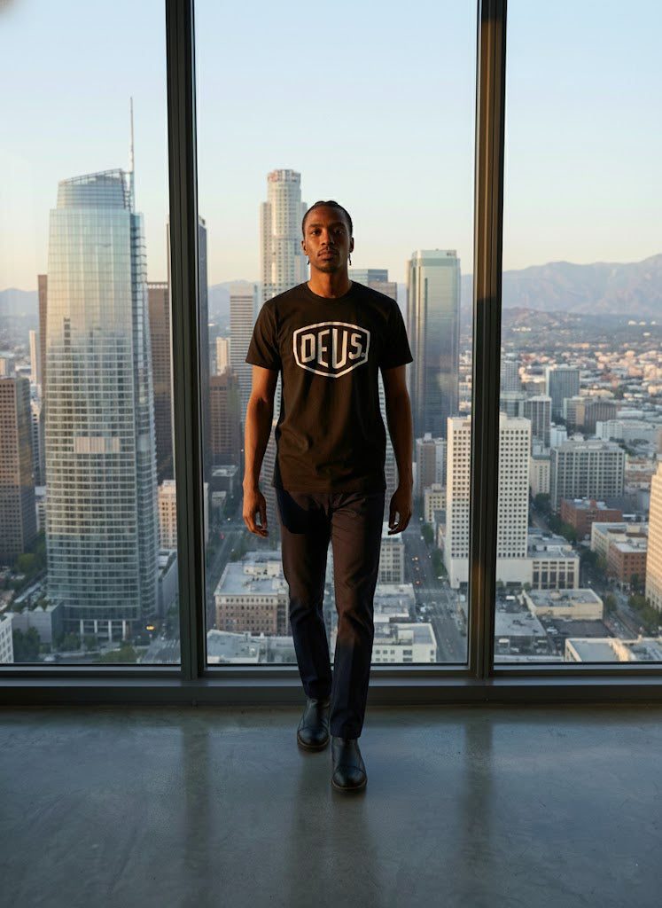 Deus ex machina Shield Tee Black DMW41808E