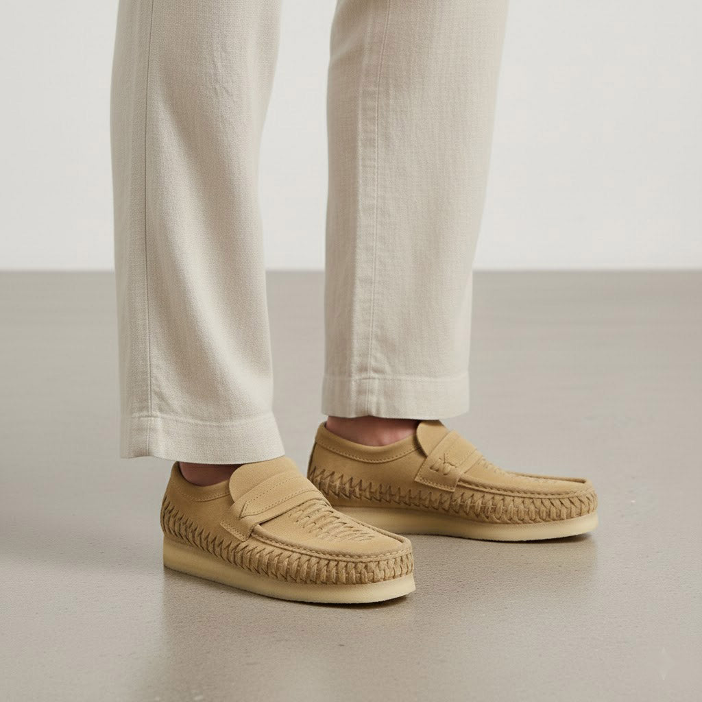 Clarks Men's WBLoafer Weave Maple Suede 26176534