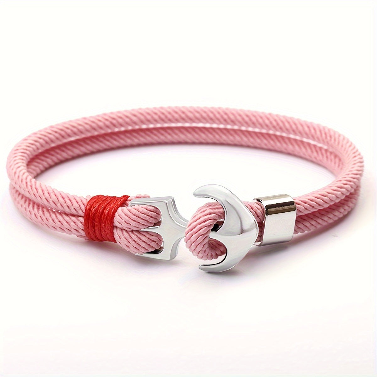 Aplaze 1pc Men's Nautical Anchor Cord Bracelet