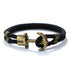 Aplaze Men's Vintage Bronze Anchor Rope Bracelet