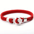 Aplaze 1pc Men's Nautical Anchor Cord Bracelet