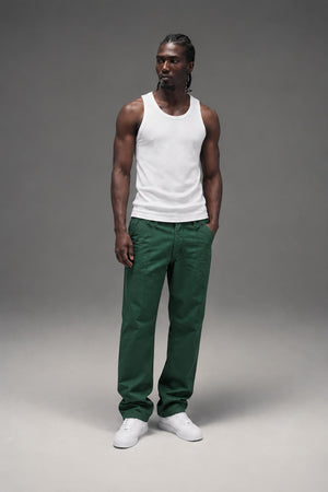 WESC kelvin chino pine green AI model photo