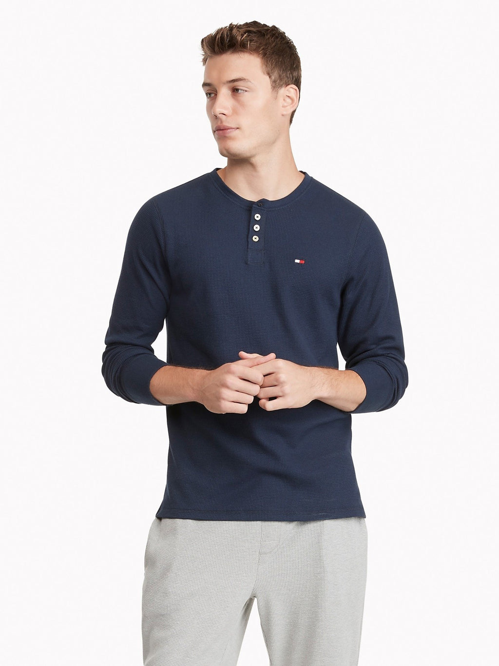 Tommy Hilfiger Men's Thermal Sleep Long Sleeve Henley - APLAZE