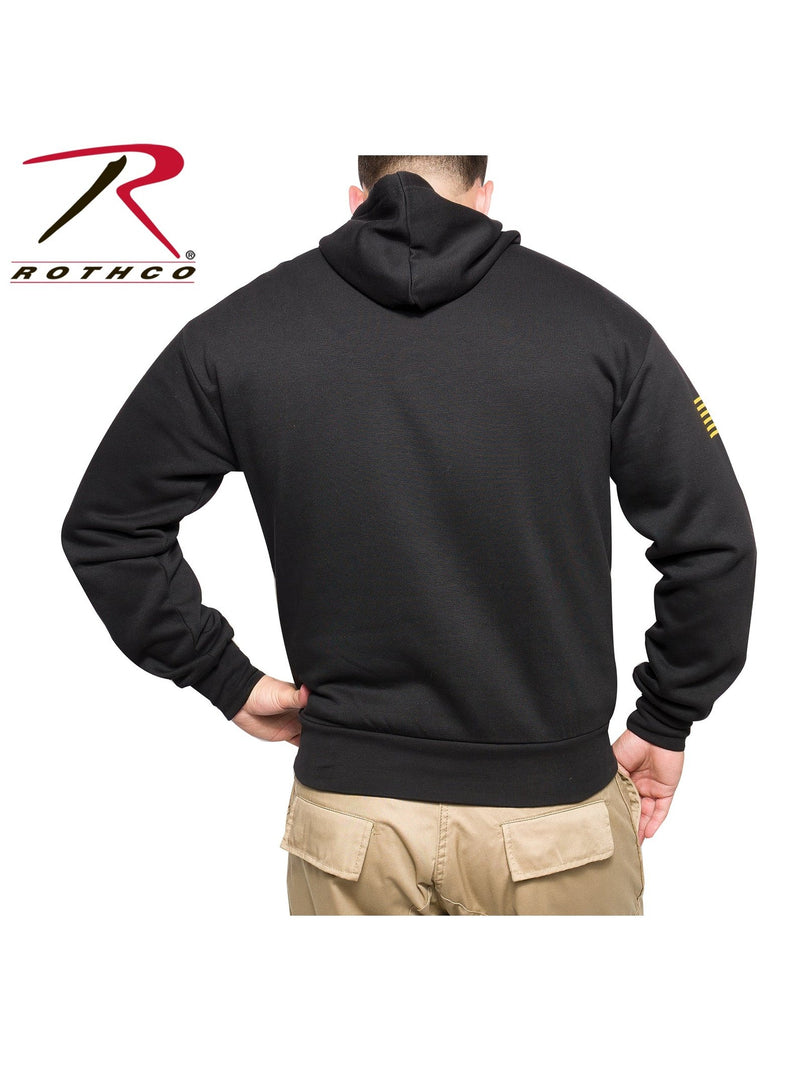 Rothco Men's Army Printed Pullover Hoodie Black 10053.