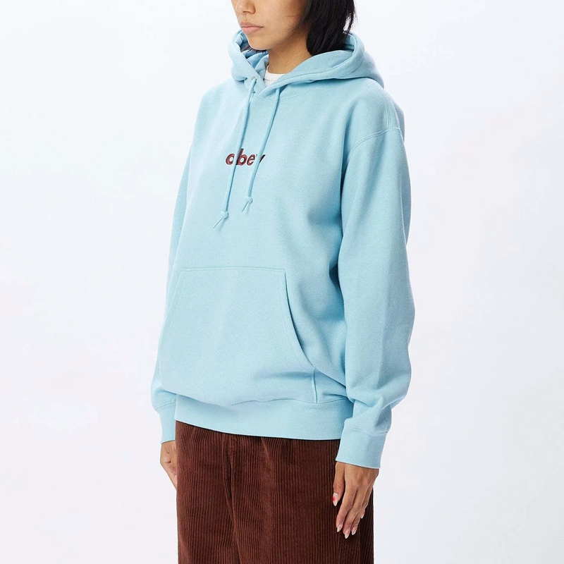 Obey Lowercase Pullover Hood Sky Blue 112470162 SKY