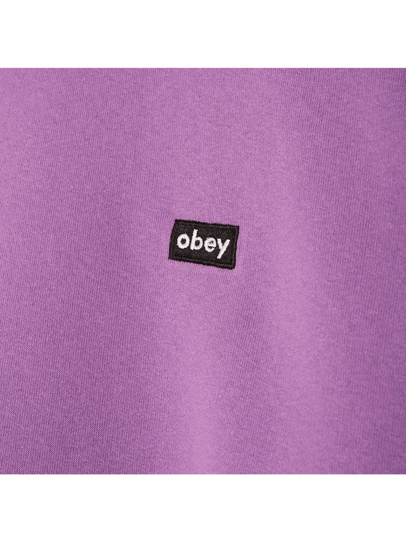 Obey Men's Mini Box Logo Crew Neck Sweatshirts Orchid 112480100.