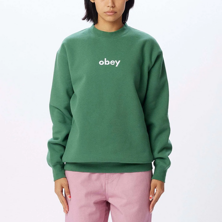 Obey Lowercase Crewneck Palm Leaf 112480125 PLF - APLAZE