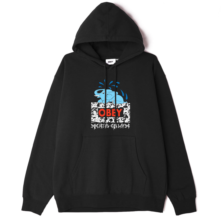 Obey Men's Societal Collapse Hoodie Black 112843043.