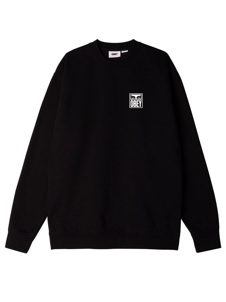 Obey Men's Eyes Icon Crew Sweatshirt Black 112863126.