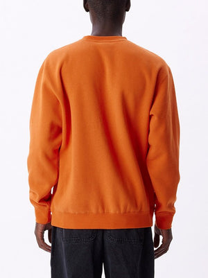 Obey Men's Cherub Throwie Sweatshirt Orange Oxide 112863153.