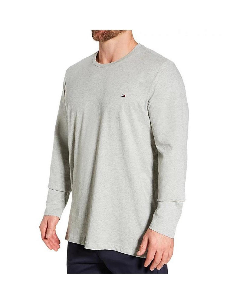 Tommy Hilfiger Mens Core Flag Long Sleeve Tee Gray Heather 09T3118 004.