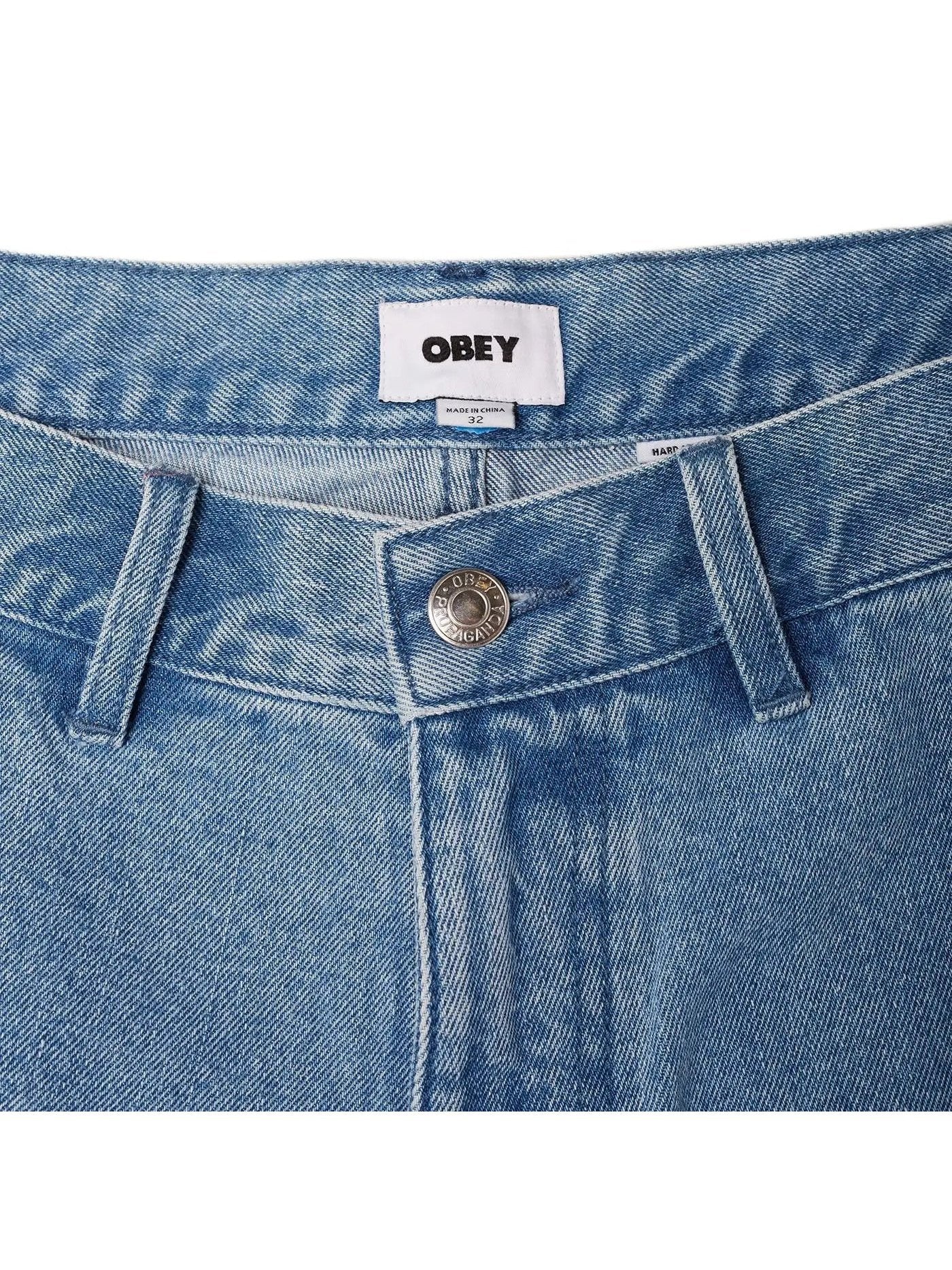 Obey | Hardwork Carpenter Denim Trousers | Light Indigo 34