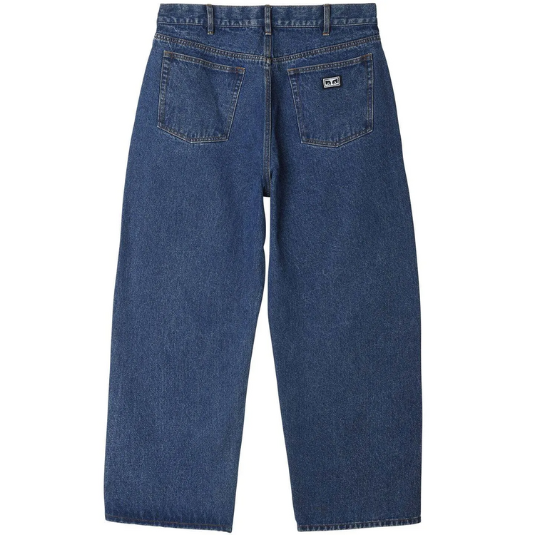 Obey Bigwig Baggy Denim Stone Wash Indigo 142010087 STN - APLAZE