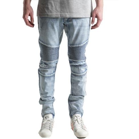 Embellish Silver Biker Denim (Bleached Blue) EMB15F27.