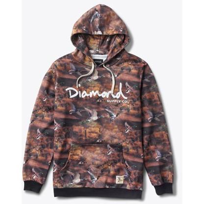 Diamond Supply PULLOVER HOOD IN BROWN D15DTG02.