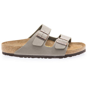 BIRKENSTOCK ARIZONA BIRKIBUC in STONE.