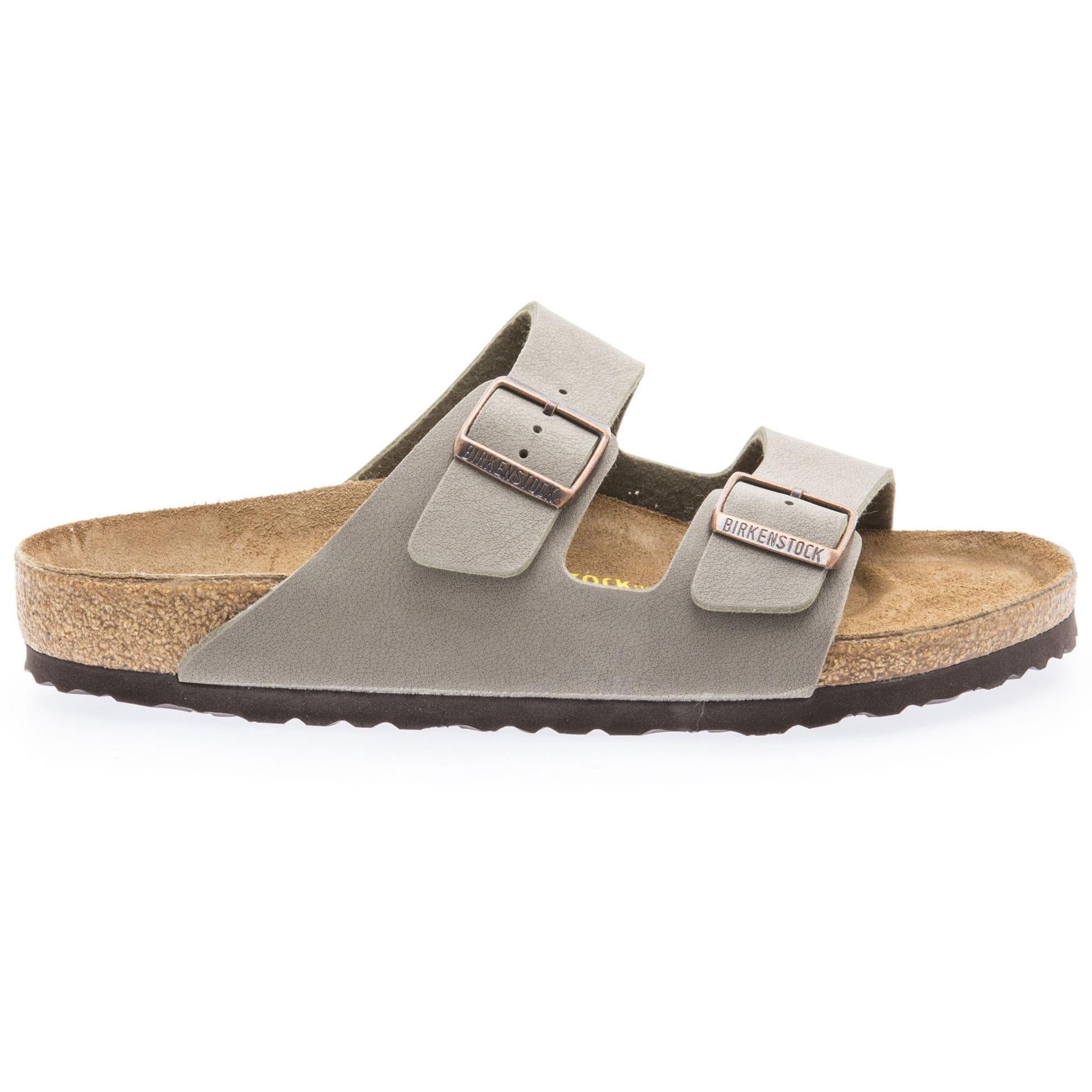 BIRKENSTOCK ARIZONA BIRKIBUC in STONE.