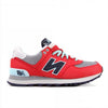 NEW BALANCE Classic Winter Harbor Running Shoes Red with Light Grey & Navy WL574WHA.