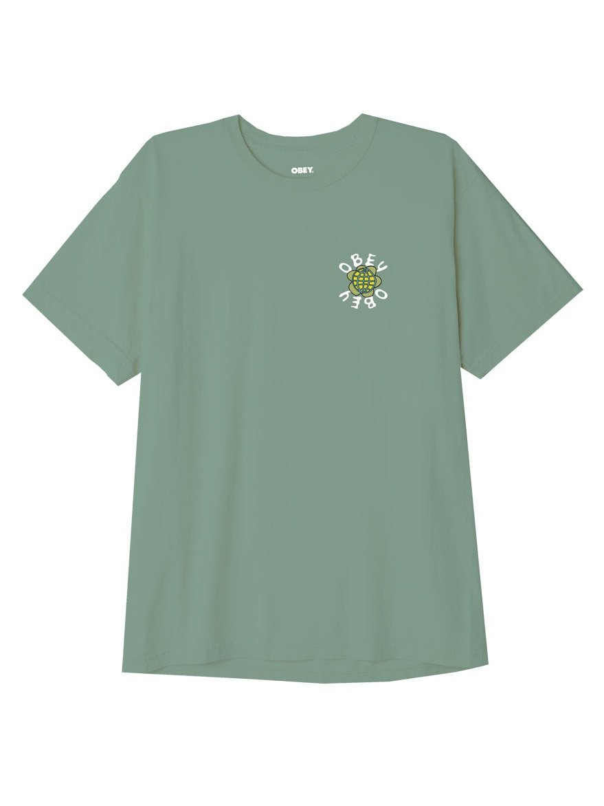 Obey Mens Obey Peace Flower T-Shirt Jade 163003231.