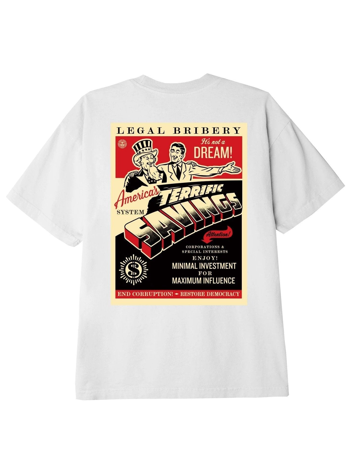 Obey Americas Savings Classic T-Shirt White 165262644.