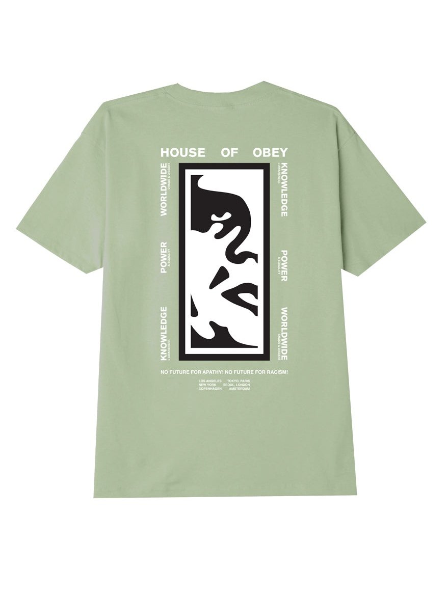 Obey Mens Obey Power & Equality T-Shirt Cucumber 165263172.