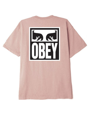 Obey Mens Obey Eyes Icon 2 Classic Box T-Shirt Pink Clay 166912142.